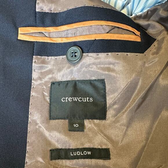 NWOT Boys' Ludlow Two-Button Wool Blazer in Navy Kids 10 - Picture 6 of 8